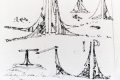 A design sketch of the 1939 Water Sculpture.