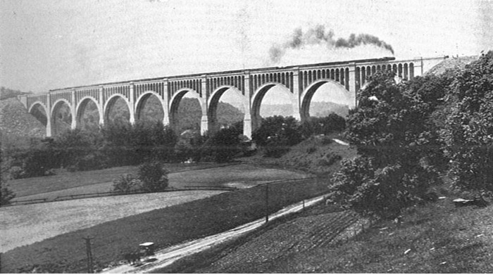 a large concrete bridge