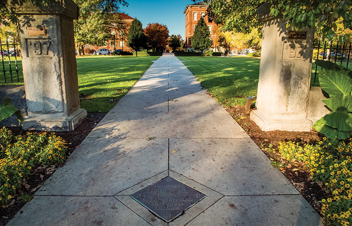 the hello walk sidewalk